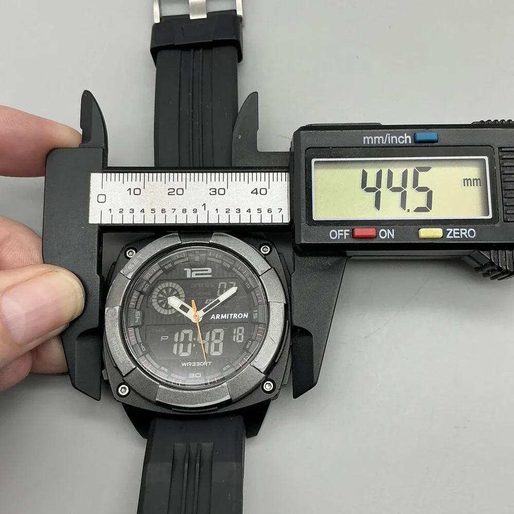 Armitron Mens Watch 45mm Black Dial Pro Sport Analog Digital 2015372 WR330ft